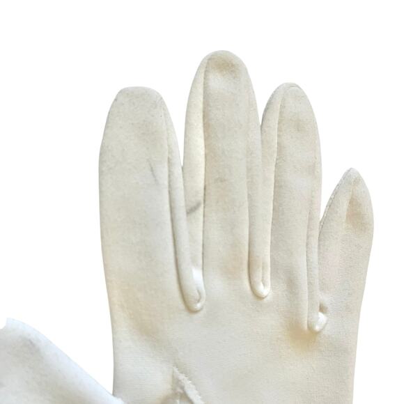 Vintage White Formal Opera Length Wedding Long Evening Gloves 23" Long Size S - Picture 7 of 7